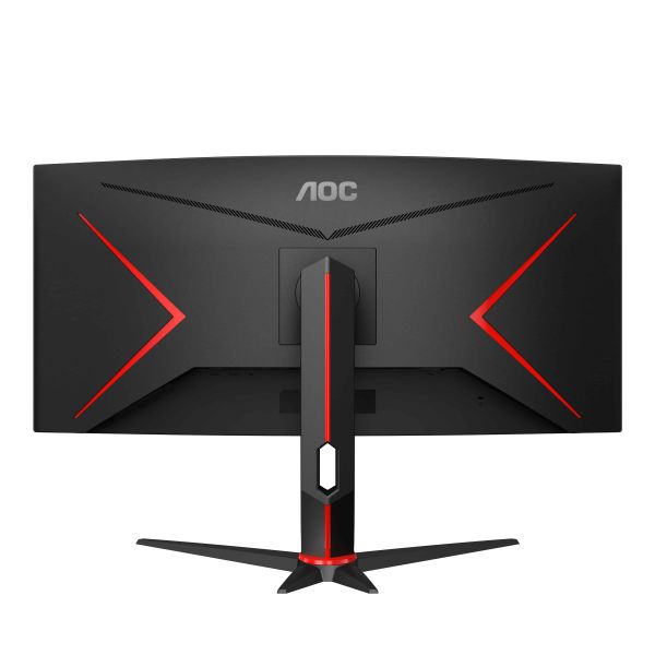 AOC G2 CU34G2X/BK computer monitor 86,4 cm (34") 3440 x 1440 Pixels Quad HD LED Zwart, Rood (CU34G2X/BK)