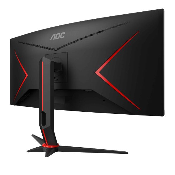 AOC G2 CU34G2X/BK computer monitor 86,4 cm (34") 3440 x 1440 Pixels Quad HD LED Zwart, Rood (CU34G2X/BK)