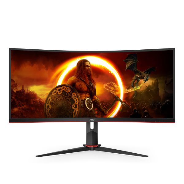AOC G2 CU34G2X/BK computer monitor 86,4 cm (34") 3440 x 1440 Pixels Quad HD LED Zwart, Rood (CU34G2X/BK) AOC G2 CU34G2X/BK computer monitor 86,4 cm (34") 3440 x 1440 Pixels Quad HD LED Zwart, Rood (CU34G2X/BK)