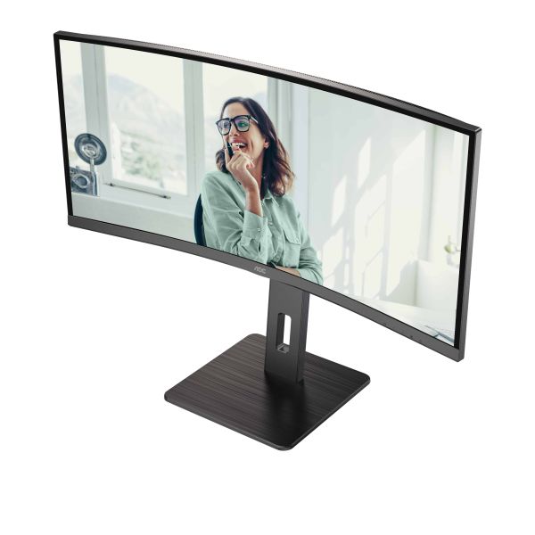 AOC CU34P3CV computer monitor 86,4 cm (34") 3440 x 1440 Pixels UltraWide Quad HD LED Zwart (CU34P3CV)