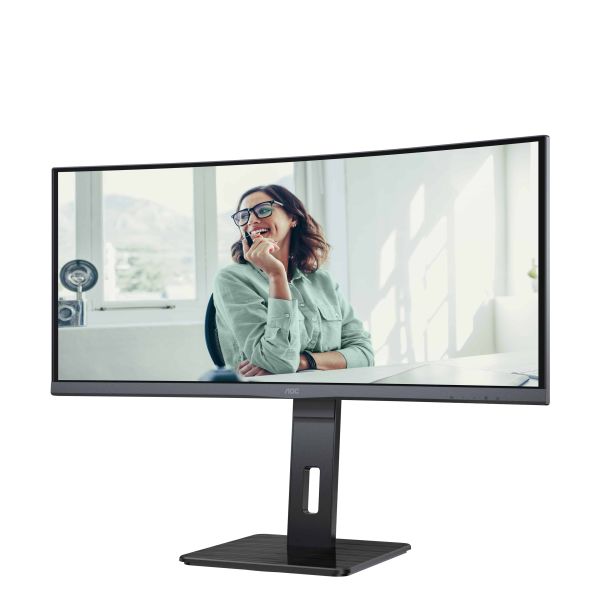 AOC CU34P3CV computer monitor 86,4 cm (34") 3440 x 1440 Pixels UltraWide Quad HD LED Zwart (CU34P3CV)