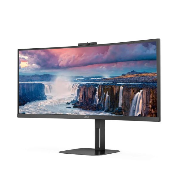 AOC V5 CU34V5CW computer monitor 86,4 cm (34") 3440 x 1440 Pixels Wide Quad HD LED Zwart (CU34V5CW/BK) AOC V5 CU34V5CW computer monitor 86,4 cm (34") 3440 x 1440 Pixels Wide Quad HD LED Zwart (CU34V5CW/BK)