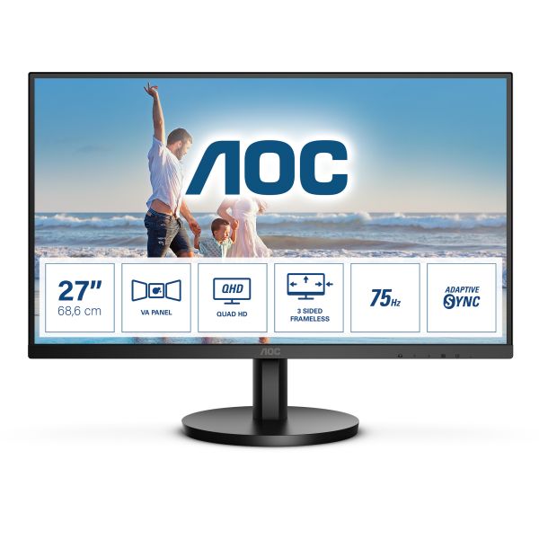AOC B3 Q27B3MA/BK computer monitor 68,6 cm (27") 2560 x 1440 Pixels Quad HD LED Zwart (Q27B3MA)