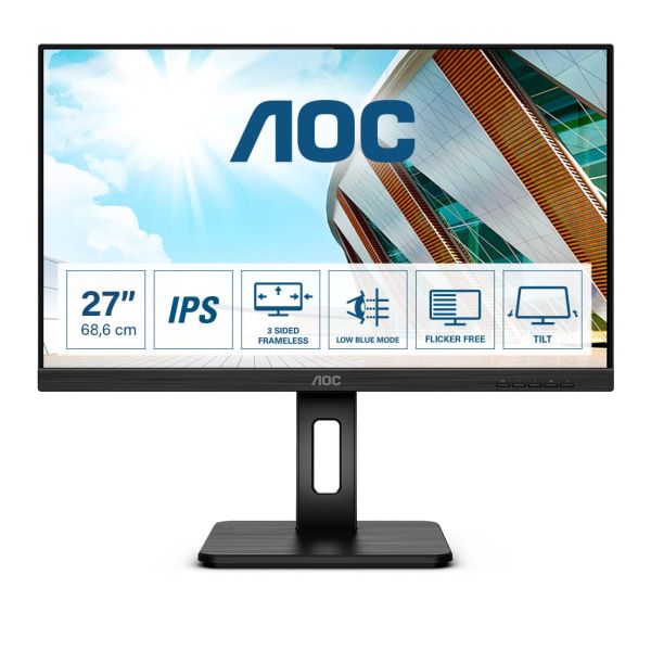 AOC P2 Q27P2Q LED display 68,6 cm (27") 2560 x 1440 Pixels Quad HD Zwart (Q27P2Q)