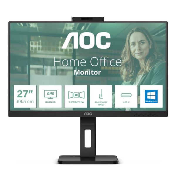 AOC Q27P3QW computer monitor 68,6 cm (27") 2560 x 1440 Pixels Quad HD Zwart (Q27P3QW)