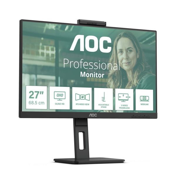 AOC Q27P3QW computer monitor 68,6 cm (27") 2560 x 1440 Pixels Quad HD Zwart (Q27P3QW) AOC Q27P3QW computer monitor 68,6 cm (27") 2560 x 1440 Pixels Quad HD Zwart (Q27P3QW)