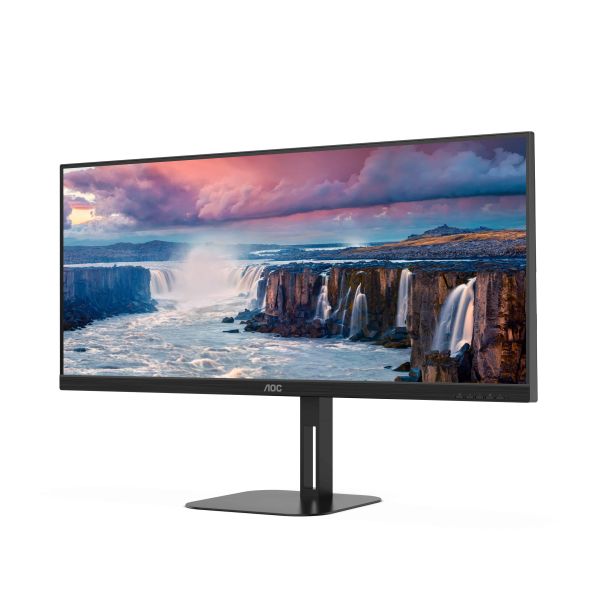 AOC V5 U34V5C/BK computer monitor 86,4 cm (34") 3440 x 1440 Pixels UltraWide Quad HD LCD Zwart