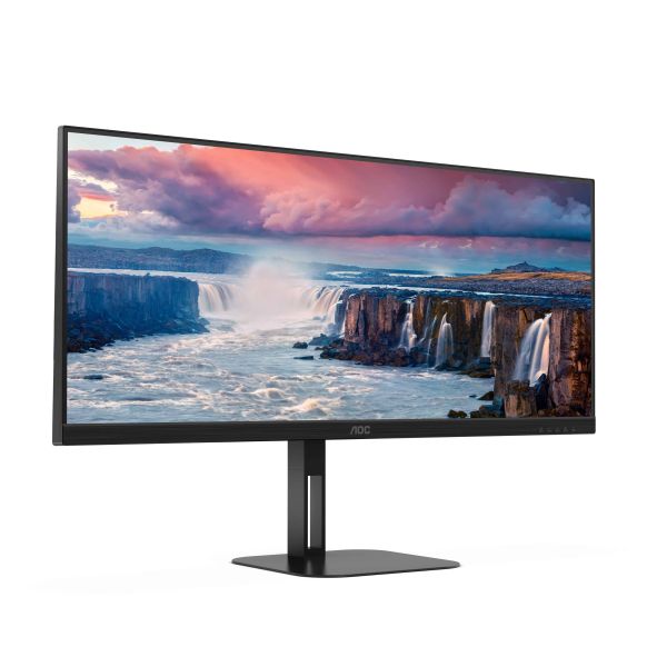 AOC V5 U34V5C/BK computer monitor 86,4 cm (34") 3440 x 1440 Pixels UltraWide Quad HD LCD Zwart