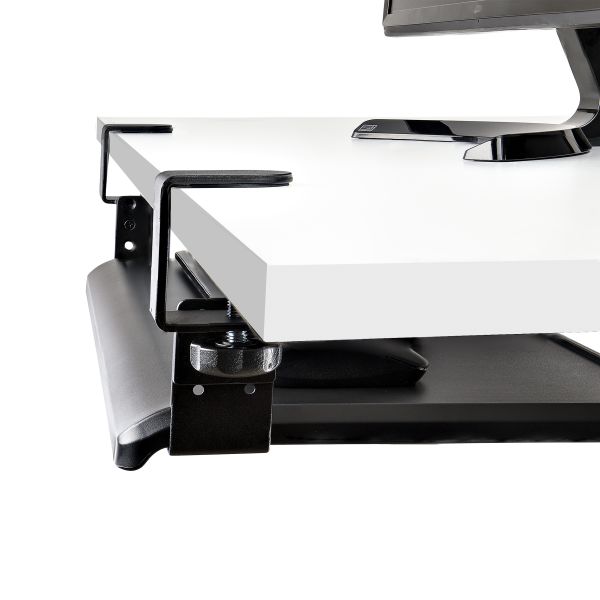 StarTech.com Uitschuifbare Toetsenbordlade voor onder Bureaublad, Ergonomische Keyboard Tray met Bureauklem, Tot 12kg, Uittrekbare Plank voor Toetsenbord/Muis, In Hoogte Verstelbaar (10/12/14cm) (KEYBOARD-TRAY-CLAMP1)