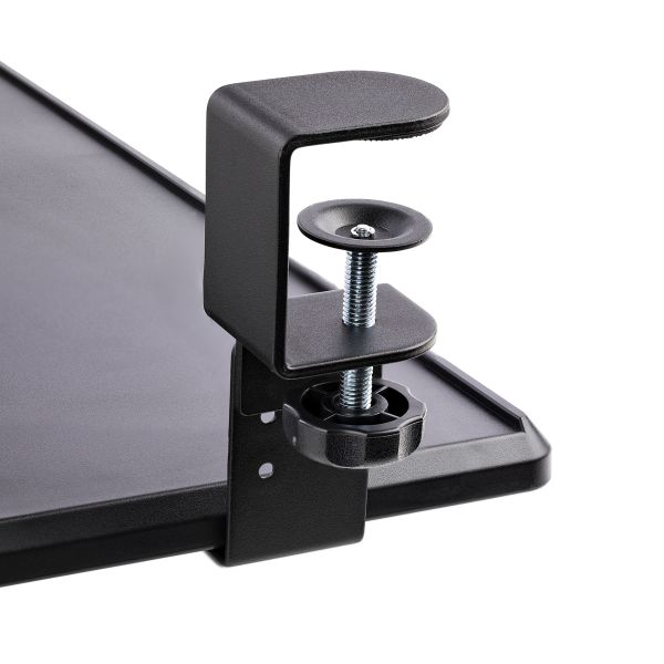 StarTech.com Uitschuifbare Toetsenbordlade voor onder Bureaublad, Ergonomische Keyboard Tray met Bureauklem, Tot 12kg, Uittrekbare Plank voor Toetsenbord/Muis, In Hoogte Verstelbaar (10/12/14cm) (KEYBOARD-TRAY-CLAMP1)