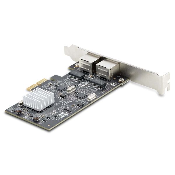 StarTech.com 2-Port 2.5Gbps NBASE-T PCIe Netwerkkaart, Intel I225-V, Dual-Port Computer Ethernet Adapter, Multi-Gigabit NIC, PCI Express Server LAN Kaart, Desktop Ethernet Interface (PR22GI-NETWORK-CARD)