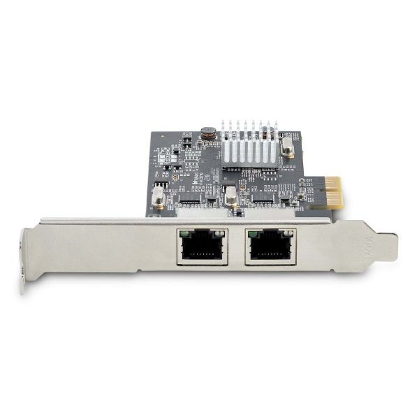 StarTech.com 2-Port 2.5Gbps NBASE-T PCIe Netwerkkaart, Intel I225-V, Dual-Port Computer Ethernet Adapter, Multi-Gigabit NIC, PCI Express Server LAN Kaart, Desktop Ethernet Interface (PR22GI-NETWORK-CARD)