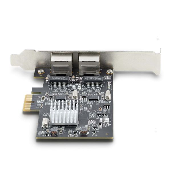 StarTech.com 2-Port 2.5Gbps NBASE-T PCIe Netwerkkaart, Intel I225-V, Dual-Port Computer Ethernet Adapter, Multi-Gigabit NIC, PCI Express Server LAN Kaart, Desktop Ethernet Interface (PR22GI-NETWORK-CARD)