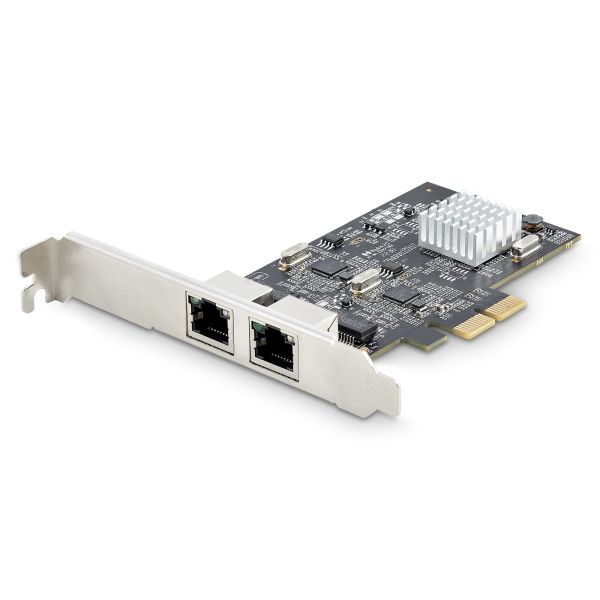 StarTech.com 2-Port 2.5Gbps NBASE-T PCIe Netwerkkaart, Intel I225-V, Dual-Port Computer Ethernet Adapter, Multi-Gigabit NIC, PCI Express Server LAN Kaart, Desktop Ethernet Interface (PR22GI-NETWORK-CARD)