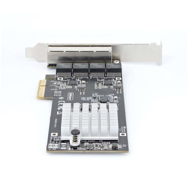 StarTech.com 4-Port 2.5Gbps NBASE-T PCIe Netwerkkaart, Intel I225-V, Quad-Port Computer Ethernet Adapter, Multi-Gigabit NIC, PCI Express Server LAN Kaart, Desktop Ethernet Interface (PR42GI-NETWORK-CARD)