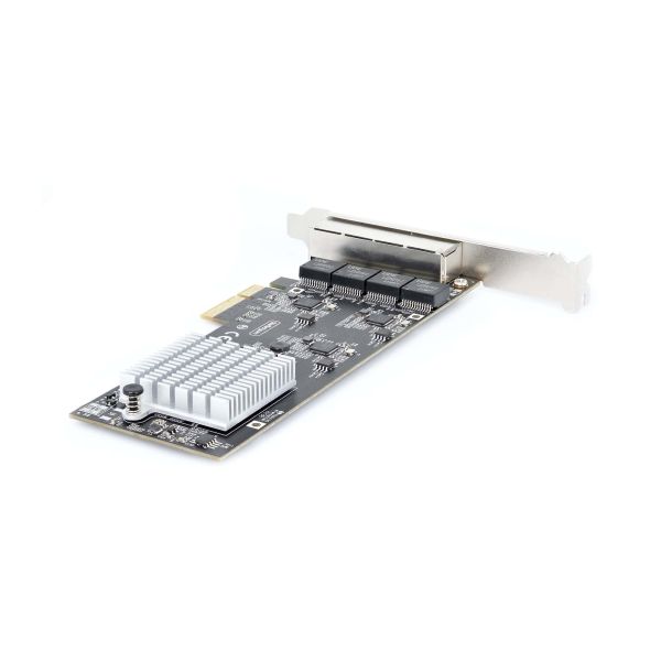 StarTech.com 4-Port 2.5Gbps NBASE-T PCIe Netwerkkaart, Intel I225-V, Quad-Port Computer Ethernet Adapter, Multi-Gigabit NIC, PCI Express Server LAN Kaart, Desktop Ethernet Interface (PR42GI-NETWORK-CARD)