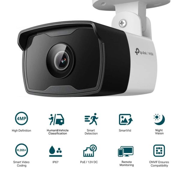TP-Link VIGI C340I 4MM bewakingscamera Rond IP-beveiligingscamera Buiten 2560 x 1440 Pixels Plafond/muur/paal (VIGI C340I(4MM))