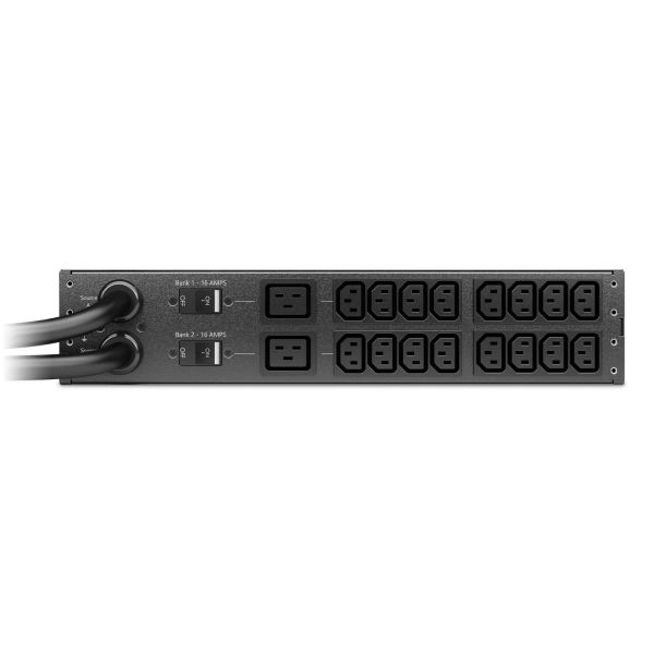 APC AP4424A - Automatic Transfer Switch, (16x) C13 + (2x) C19, 7680W, Rack mountable (AP4424A)