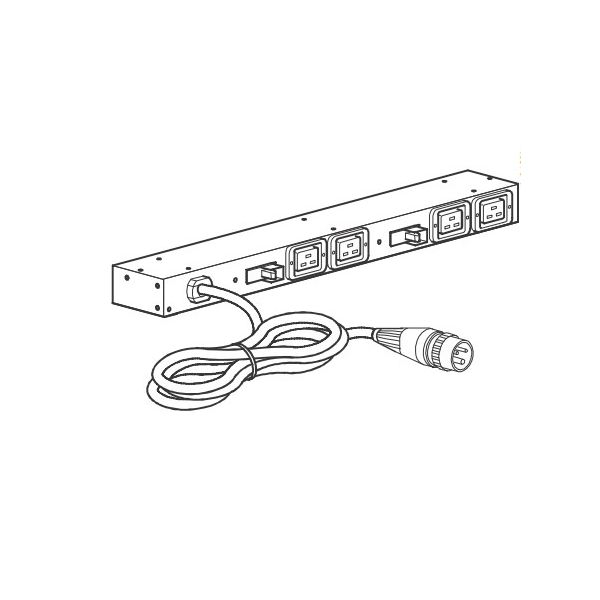 APC Rack PDU AP6032A, Basic, 0U/1U, 32A, 230V, (4x) C19, IEC309 32A stekker (AP6032A)