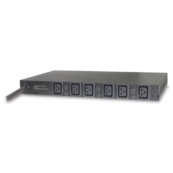 APC Rack PDU, Basic, 1U, 32A, 400V, (6x) C19, IEC 309 32A 3Fase stekker (AP7526)