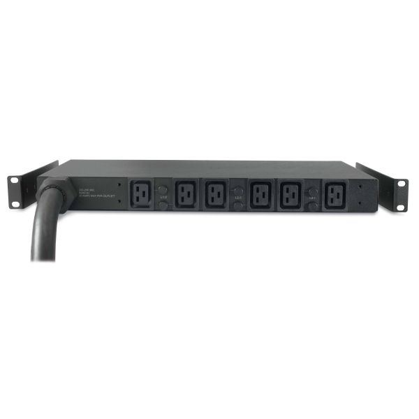 APC Rack PDU, Basic, 1U, 32A, 400V, (6x) C19, IEC 309 32A 3Fase stekker (AP7526)