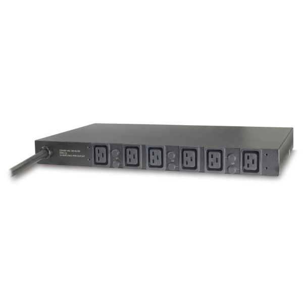 APC Rack PDU, Basic, 1U, 32A, 400V, (6x) C19, IEC 309 32A 3Fase stekker (AP7526)
