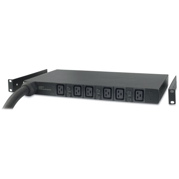APC Rack PDU, Basic, 1U, 32A, 400V, (6x) C19, IEC 309 32A 3Fase stekker (AP7526)