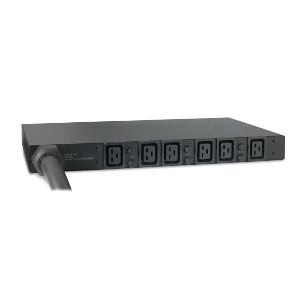 APC Rack PDU, Basic, 1U, 32A, 400V, (6x) C19, IEC 309 32A 3Fase stekker (AP7526)