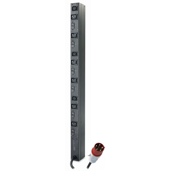 APC Rack PDU, Basic, ZeroU, 32A, 400V, (3x) C13 & (6x) C19, IEC 309 32A 3Fase stekker (AP7555A)