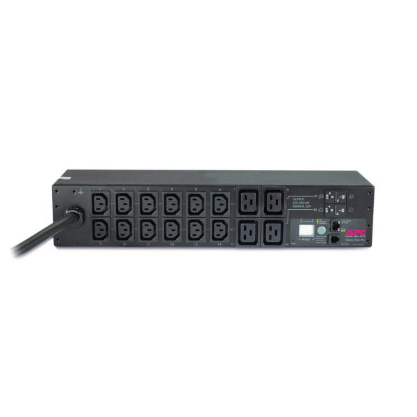 APC Rack PDU, Metered, 0U/2U, 32A, 230V, (12x) C13 & (4x) C19, IEC 309 32A stekker (AP7822B)
