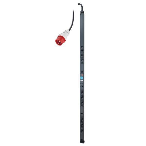 APC Rack PDU, Metered-by-Outlet, ZeroU, 32A, 400V, (21x) C13 & (3x) C19, IEC 309 16A 3Fase stekker (AP8481)