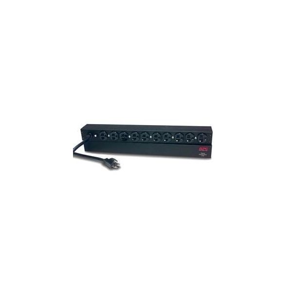 APC Rack PDU, Basic, 1U, 20A, 120V energiedistributie Zwart (AP9563)