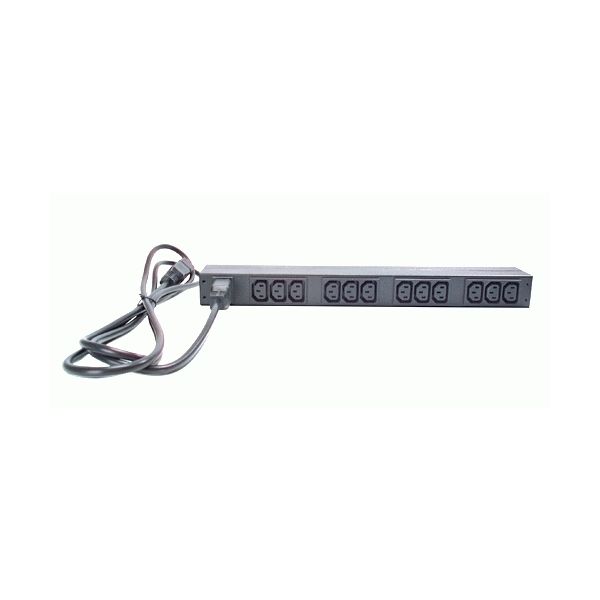 APC Rack PDU AP9565, Basic, 0U/1U, 16A, 230V, (12x) C13, C20 stekker (AP9565)