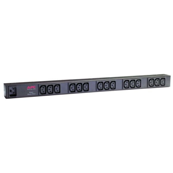 APC Rack PDU, Basic, ZeroU, 16A, 230V, (15x) C13, C20 stekker (AP9572)