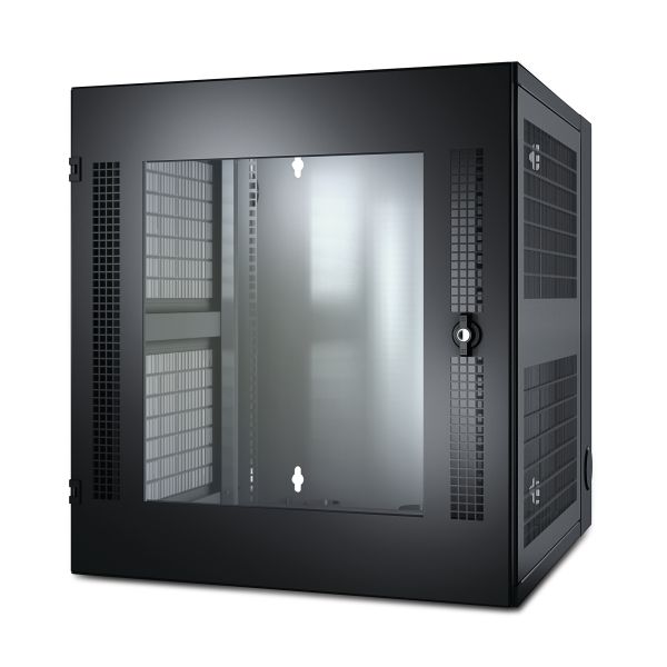 APC NetShelter WX AR100 13U/HE hoog, 19inch Wandkast, Muurbevestiging, Glazen deur (AR100)