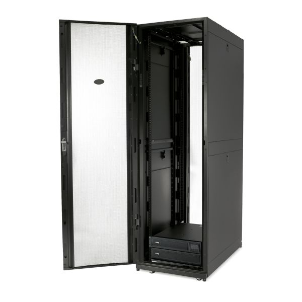 APC AR3100 NetShelter SX 42U 600mm(b) x 1070mm(d) 19" IT rack, behuizing met zijpanelen, zwart (AR3100) APC AR3100 NetShelter SX 42U 600mm(b) x 1070mm(d) 19" IT rack, behuizing met zijpanelen, zwart (AR3100)