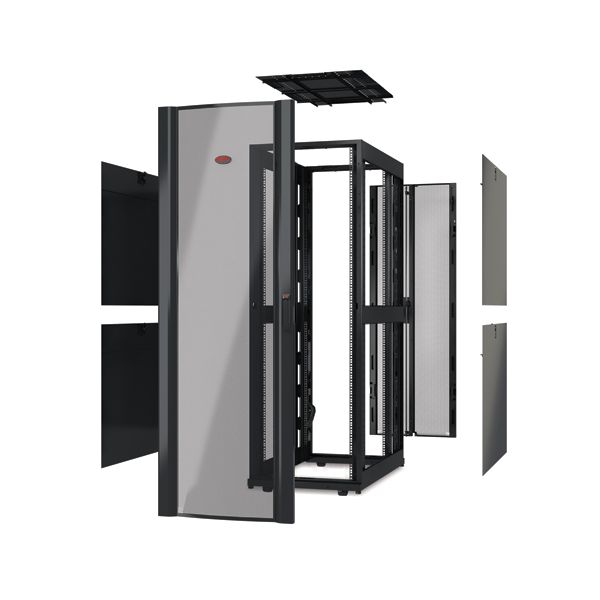 APC NetShelter SX 42U 600mm(b) x 1070mm(d) 19" IT rack, behuizing zonder zijpanelen, zwart (AR3100X609) APC NetShelter SX 42U 600mm(b) x 1070mm(d) 19" IT rack, behuizing zonder zijpanelen, zwart (AR3100X609)