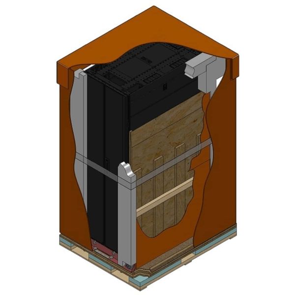 APC NetShelter SX 42U 750mm(b) x 1070mm(d) 19" IT rack, behuizing met zijpanelen, zwart, Shock Packaging (AR3150SP)