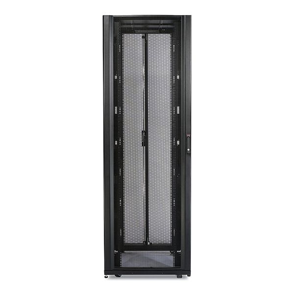 APC NetShelter SX 42U 750mm brede x 1070mm diepe behuizing met zijden, zwart - 907 kg Schokbestendige verpakking (AR3150SP)