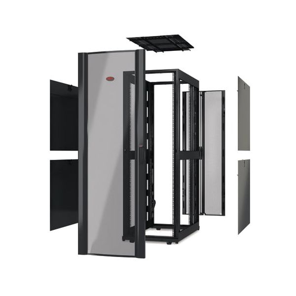 APC NetShelter SX 42U 750mm(b) x 1070mm(d) 19" IT rack, behuizing zonder deuren en zijpanelen, zwart (AR3150X617)