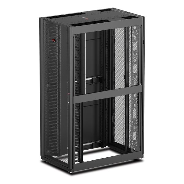 APC NetShelter SX 42U 750mm brede x 1200mm diepe netwerkbehuizing met zijden, zwart (AR3340)