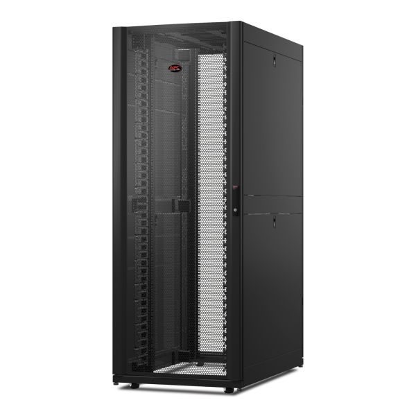 APC NetShelter SX 42U 750mm brede x 1200mm diepe netwerkbehuizing met zijden, zwart (AR3340)