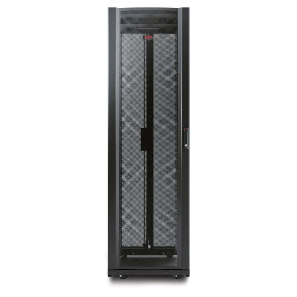 APC NetShelter AV 42U 600mm brede x 825mm diepe behuizing met zijden en 10-32 rails met schroefdraad zwart (AR3810)