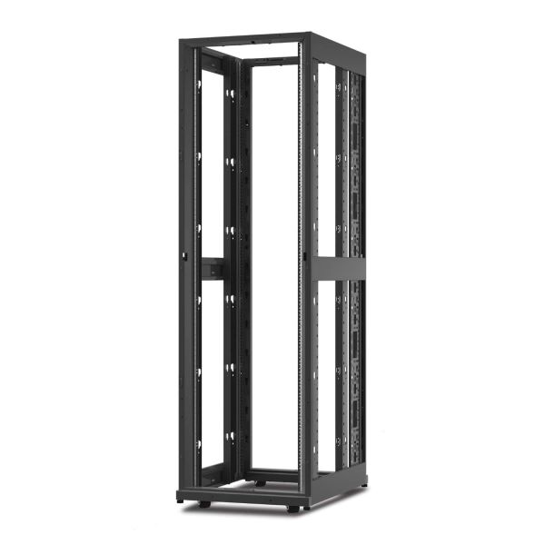 APC NetShelter AV 42U 600mm Wide x 825mm Deep Enclosure 10-32 Threaded Rails No Sides/Roof/Doors Black (AR3812)