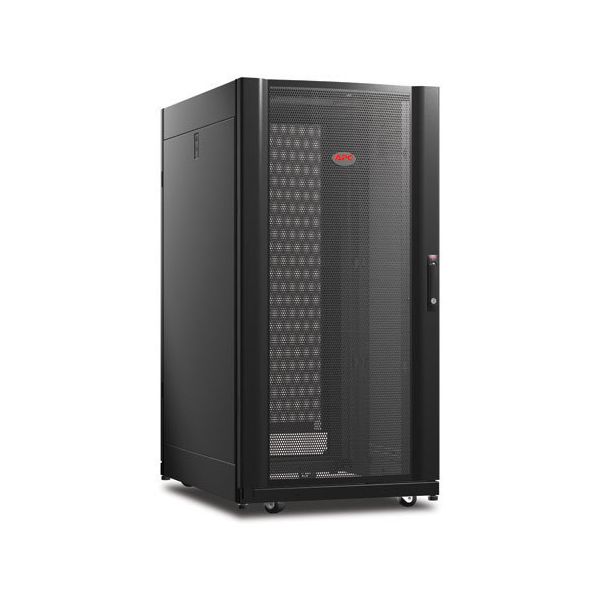 APC NetShelter AV 24U 600mm Wide x 825mm Deep Enclosure with Sides and 10-32 Threaded Rails Black (AR3814)