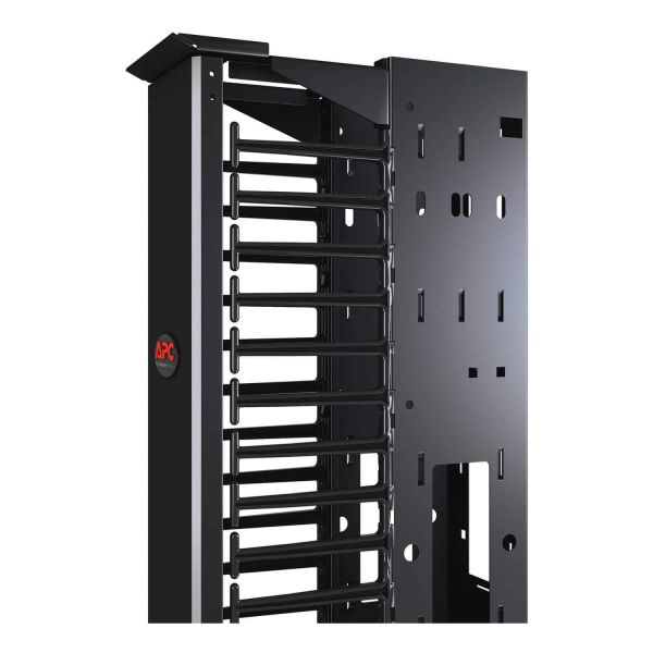 APC Veelzijdige, verticale kabelgeleider voor racks met 2 of 4 staanders, 84"H x 6"B, deur aan één zijde (AR8615) 4/4 APC Veelzijdige, verticale kabelgeleider voor racks met 2 of 4 staanders, 84"H x 6"B, deur aan één zijde (AR8615)