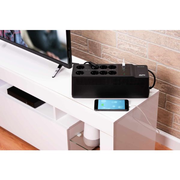 APC Back-UPS BE850G2-GR - Noodstroomvoeding 8x stopcontact, 850VA, 2 USB opladers, 1 USB datapoort (BE850G2-GR) APC Back-UPS BE850G2-GR - Noodstroomvoeding 8x stopcontact, 850VA, 2 USB opladers, 1 USB datapoort (BE850G2-GR)