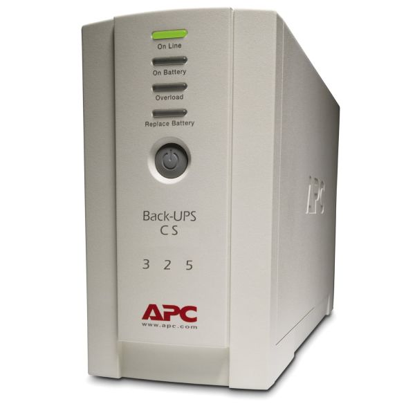 APC Back-UPS 325, 230V, IEC 320, zonder software voor automatische uitschakeling (BK325I) APC Back-UPS 325, 230V, IEC 320, zonder software voor automatische uitschakeling