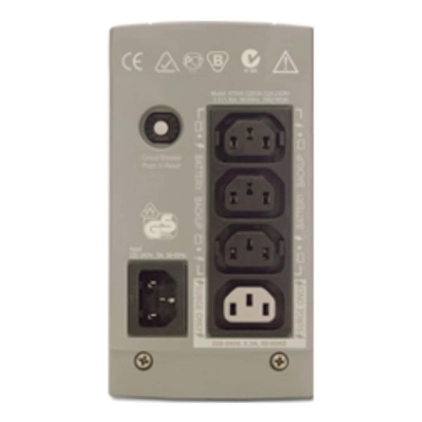 APC Back-UPS 325, 230V, IEC 320, zonder software voor automatische uitschakeling (BK325I) APC Back-UPS 325, 230V, IEC 320, zonder software voor automatische uitschakeling
