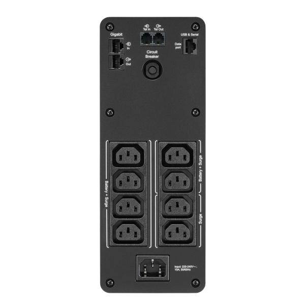 APC Back-UPS PRO BR1200SI - Noodstroomvoeding, 8x C13 uitgang, 2x USB lader (type A & C), 1200VA, USB dataport (BR1200SI) APC Back-UPS PRO BR1200SI - Noodstroomvoeding, 8x C13 uitgang, 2x USB lader (type A & C), 1200VA, USB dataport (BR1200SI)